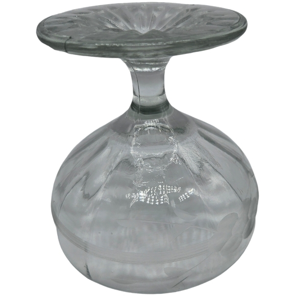 👍Vintage Etched Glass Dessert Dish - Picture 5 of 11